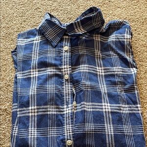 Banana Republic Light Blue and White Plaid Kids Button-Down Shirt